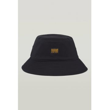 Palarie bucket din amestec de bumbac organic cu aplicatie logo - Gri antracit