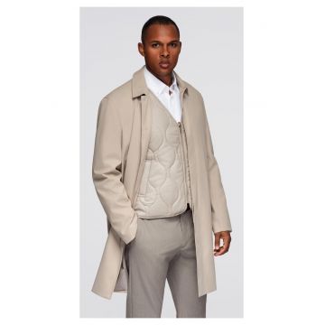 Palton minimalist cu vesta detasabila  OM-COLC-0139 - Bej
