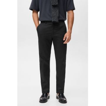 Pantaloni chino cu talie medie - Negru