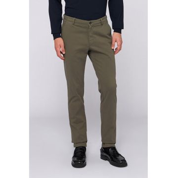 Pantaloni chino slim fit cu talie medie - Kaki