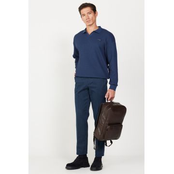 Pantaloni cu pensa - Albastru inchis