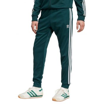 Pantaloni de trening conici - Alb/Verde padure