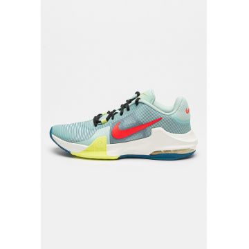 Pantofi cu imprimeu logo pentru baschet Air Max Impact 4 - Rosu/Albastru glaciar/Verde lime