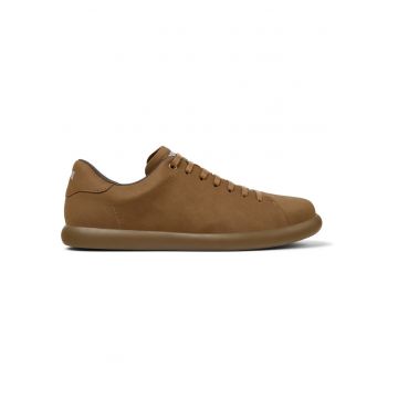 Pantofi sport de piele nabuc Pelotas Soller - Caramel