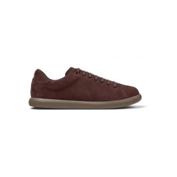 Pantofi sport de piele nabuc Pelotas Soller - Visiniu