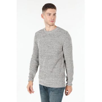 Pulover cu decolteu la baza gatului - Bej