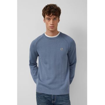 Pulover uni cu decolteu la baza gatului - Albastru lavanda