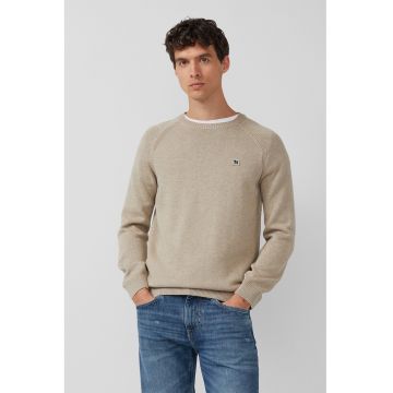 Pulover uni cu decolteu la baza gatului - Bej