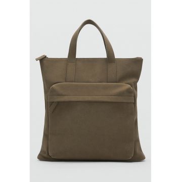 Rucsac cu buzunar exterior - Maro inchis