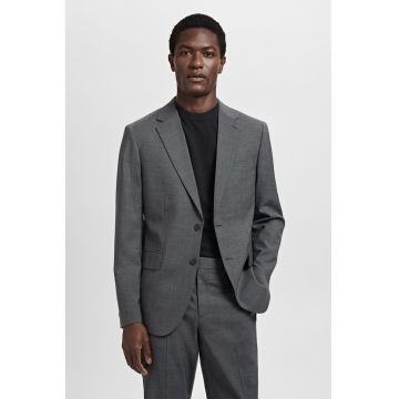 Sacou slim-fit din lana virgina - Gri