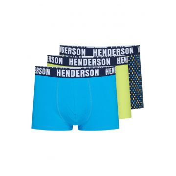 Set 3 perechi boxeri pentru barbati -  Albastru/Verde - Bumbac