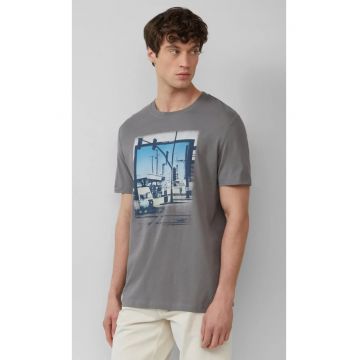 Tricou cu imprimeu grafic - Gri