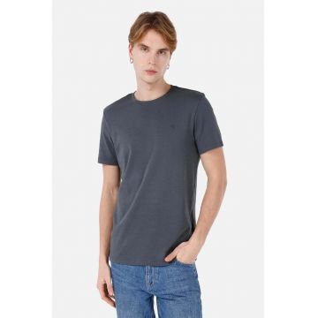 Tricou de bumbac cu decolteu rotund