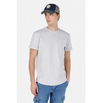 Tricou de bumbac cu decolteu rotund