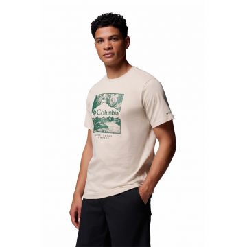 Tricou de bumbac organic CSC™ - Verde pal/Bej deschis