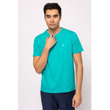 Tricou din bumbac cu decolteu la baza gatului Mopsy