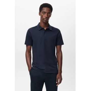 Tricou polo cu model uni - Bleumarin