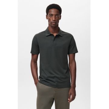 Tricou polo cu model uni - Gri antracit