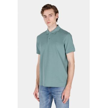 Tricou polo cu model uni - Verde deschis