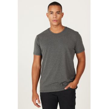 Tricou slim-fit cu model uni