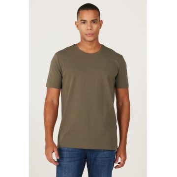Tricou slim-fit cu model uni