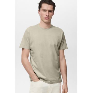 Tricou slim fit de bumbac - Grej