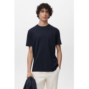Tricou slim fit din bumbac - Albastru ultramarin