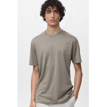 Tricou slim fit din bumbac - Gri