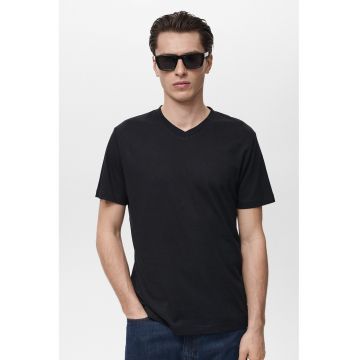 Tricou slim fit din bumbac - Negru