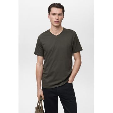 Tricou slim fit din bumbac - Negru stins