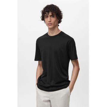Tricou slim fit din bumbac - Negru