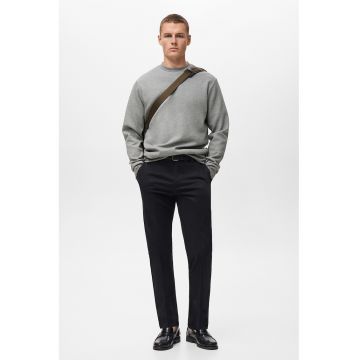 Bluza de trening cu decolteu la baza gatului - Gri