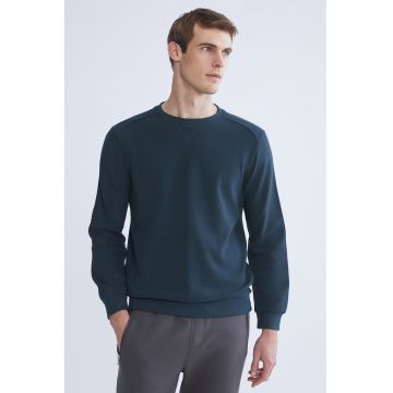 Bluza de trening din amestec de bumbac - Albastru inchis