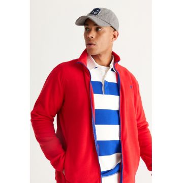 Bluza de trening din fleece cu fermoar - Rosu