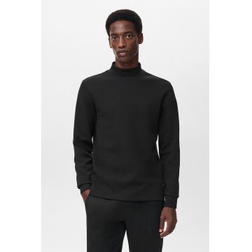 Bluza slim fit cu guler inalt - Gri antracit