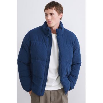 Geaca cu vatelina si buzunare laterale - Albastru royal