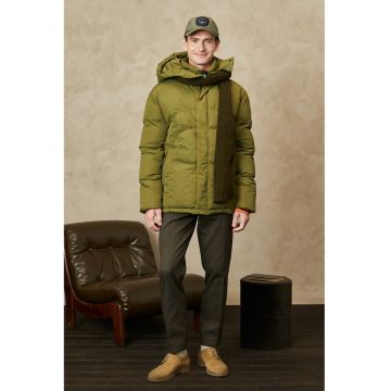 Geaca cu vatelina si gluga - Verde masliniu