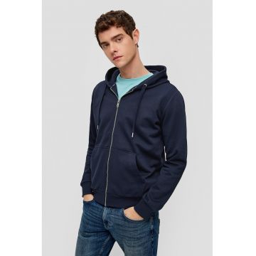 Hanorac barbati din molton cu fermoar bleumarin inchis - Bleumarin