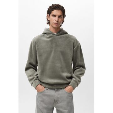 Hanorac cu aspect striat - Verde pal