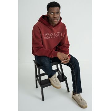 Hanorac supradimensionat cu logo - Caramiziu