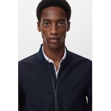 Jacheta bomber cu fermoar si buzunare multiple - Bleumarin