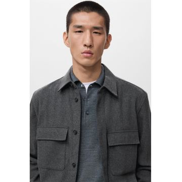 Jacheta-camasa cu buzunare pe piept - Gri