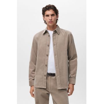 Jacheta-camasa supradimensionata din reiat - Maro nisip