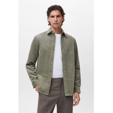 Jacheta-camasa supradimensionata din reiat - Verde feriga