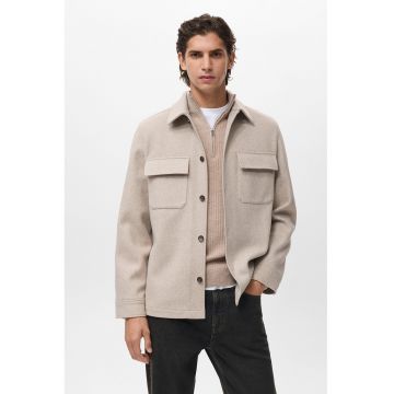 Jacheta cu buzunare cu clapa - Bej