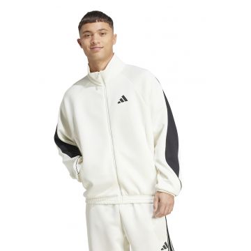 Jacheta cu model colorblock si maneci raglan - Negru/Alb optic