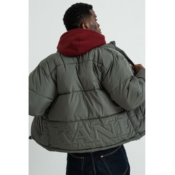 Jacheta cu vatelina si logo - Gri