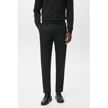Pantaloni chino cu pensa - Negru stins