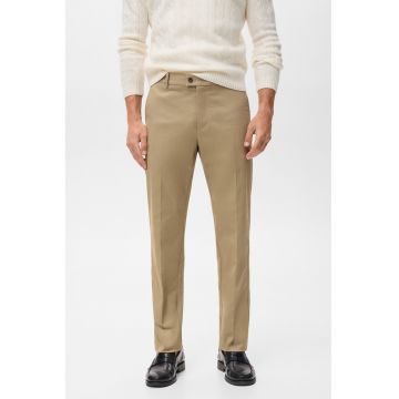 Pantaloni chino cu talie medie - Bej