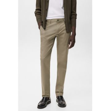Pantaloni chino din amestec de bumbac - Kaki